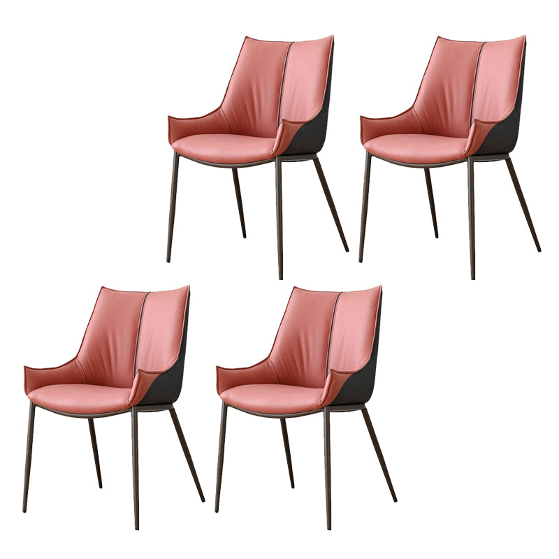 Industrial Arm Chair Metal Solid Back Dining Room Chair for Indoor