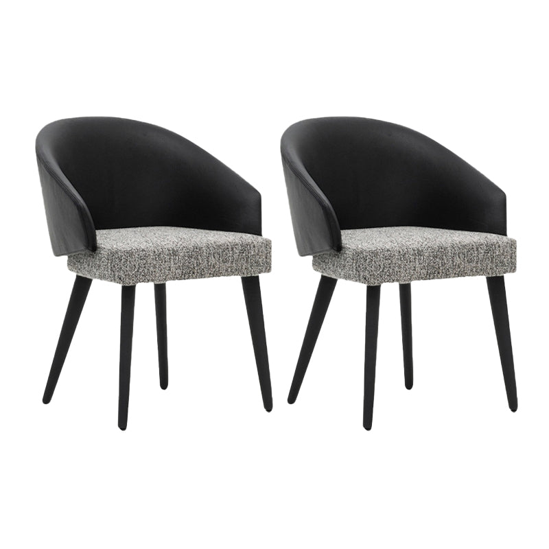 Industrial Arm Chair Metal Solid Back Dining Room Chair for Home