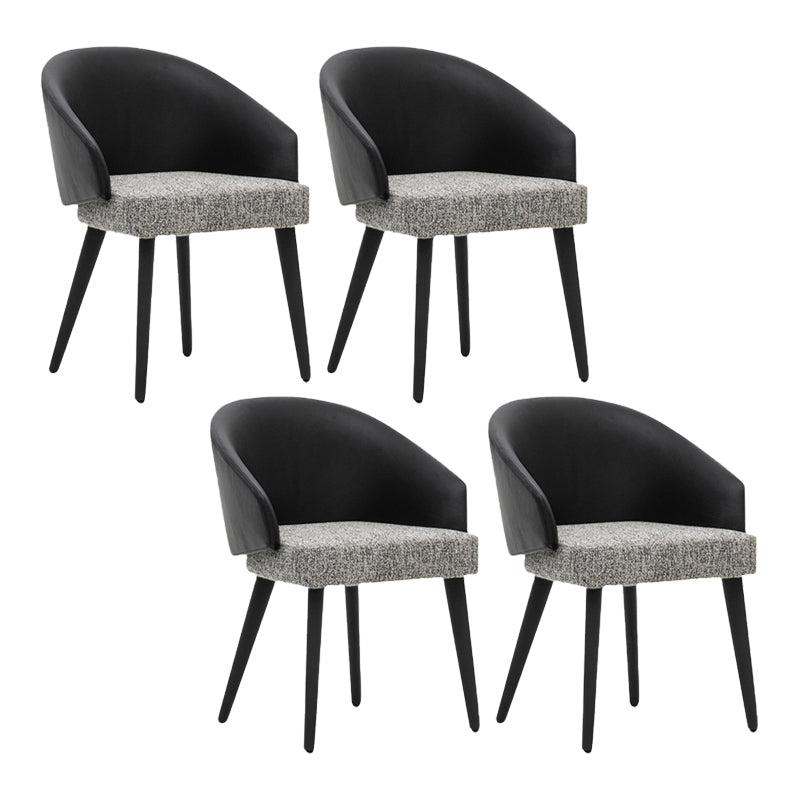 Industrial Arm Chair Metal Solid Back Dining Room Chair for Home