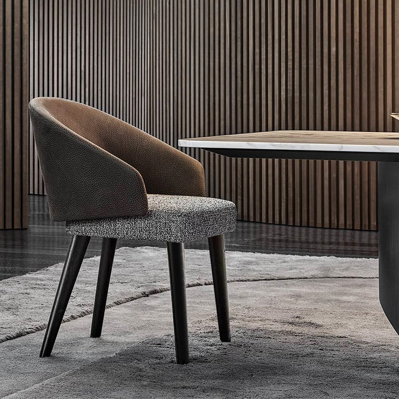 Industrial Arm Chair Metal Solid Back Dining Room Chair for Home