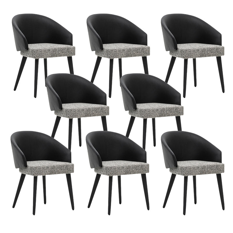 Industrial Arm Chair Metal Solid Back Dining Room Chair for Home