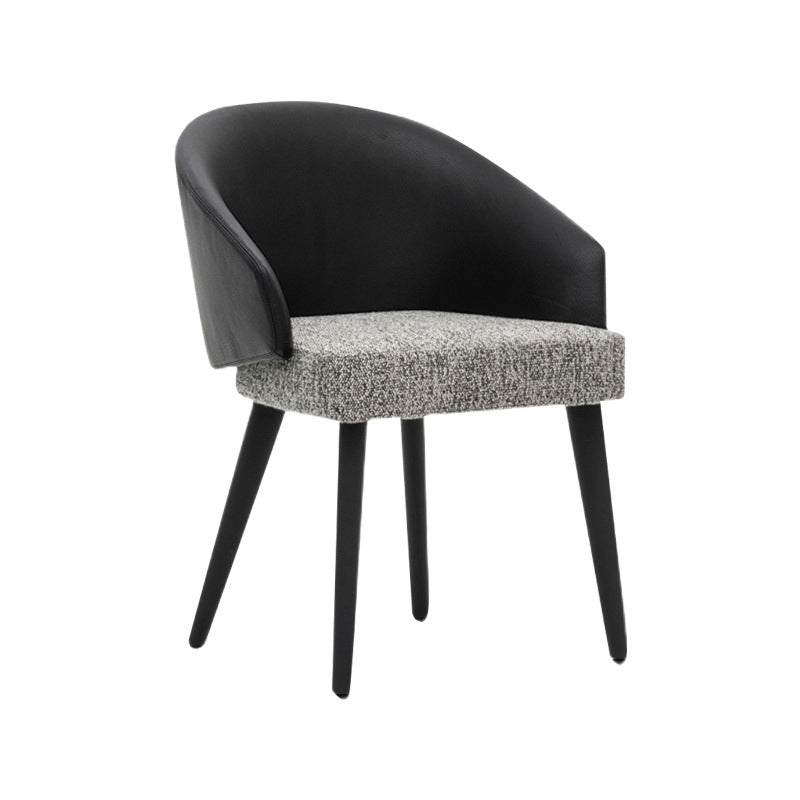 Industrial Arm Chair Metal Solid Back Dining Room Chair for Home