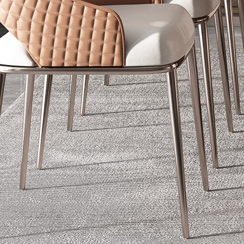 Contemporary Arm Chair Metal Open Back Dining Room Chair for Home