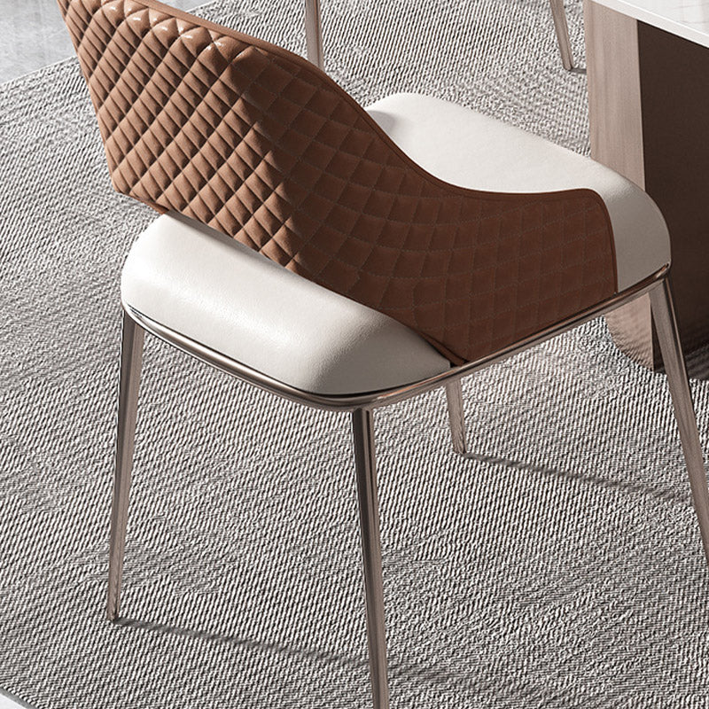 Contemporary Arm Chair Metal Open Back Dining Room Chair for Home