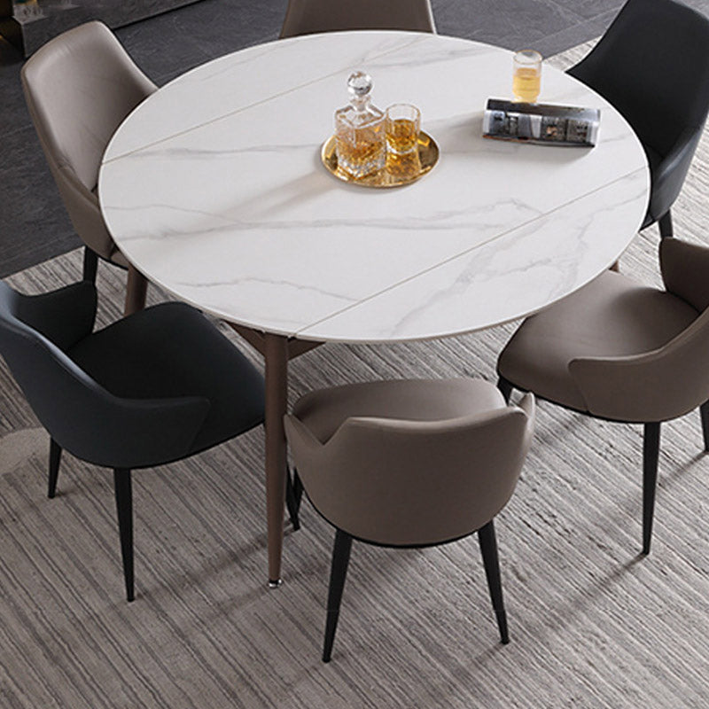 Industrial Style Arm Chair Metal Solid Back Dining Room Chair for Home