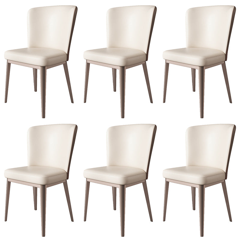 Modern Side Chair Metal Solid Back Dining Room Chair for Kitchen