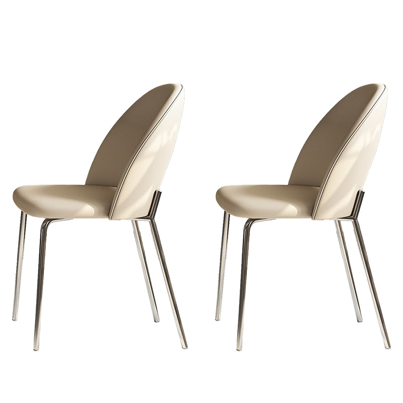 Modern Side Chair Open Back Metal Dining Room Chair for Kitchen