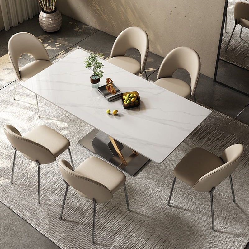 Modern Side Chair Open Back Metal Dining Room Chair for Kitchen