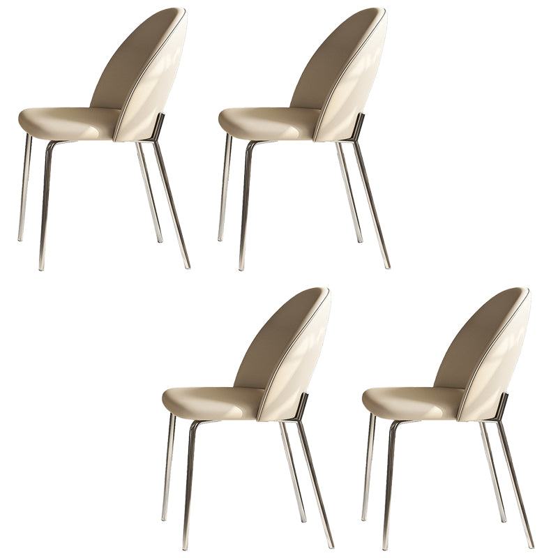 Modern Side Chair Open Back Metal Dining Room Chair for Kitchen