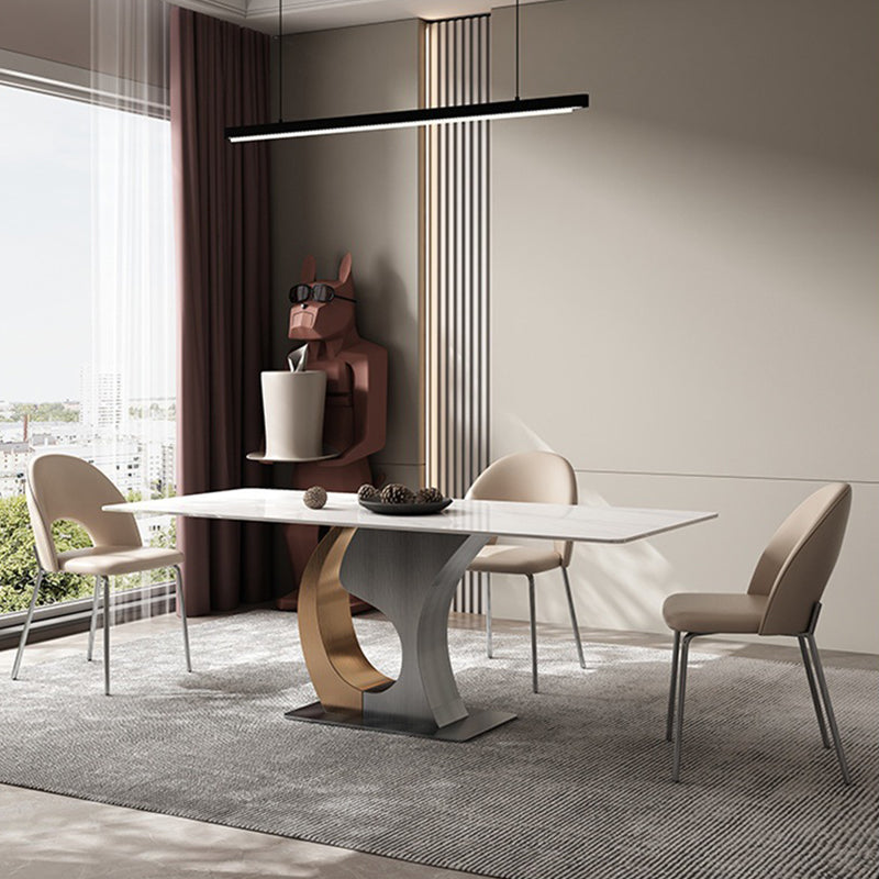 Modern Side Chair Open Back Metal Dining Room Chair for Kitchen