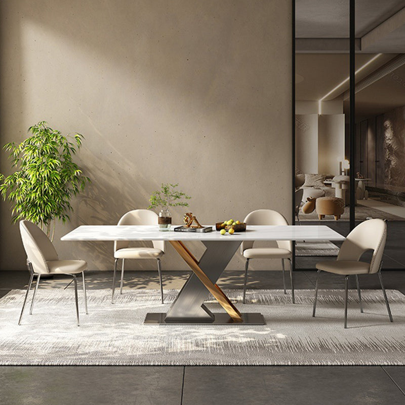 Modern Side Chair Open Back Metal Dining Room Chair for Kitchen