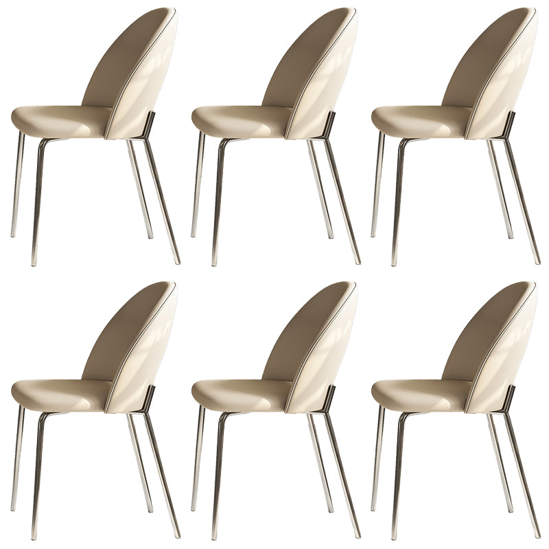 Modern Side Chair Open Back Metal Dining Room Chair for Kitchen