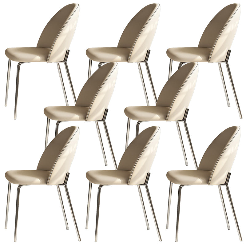 Modern Side Chair Open Back Metal Dining Room Chair for Kitchen