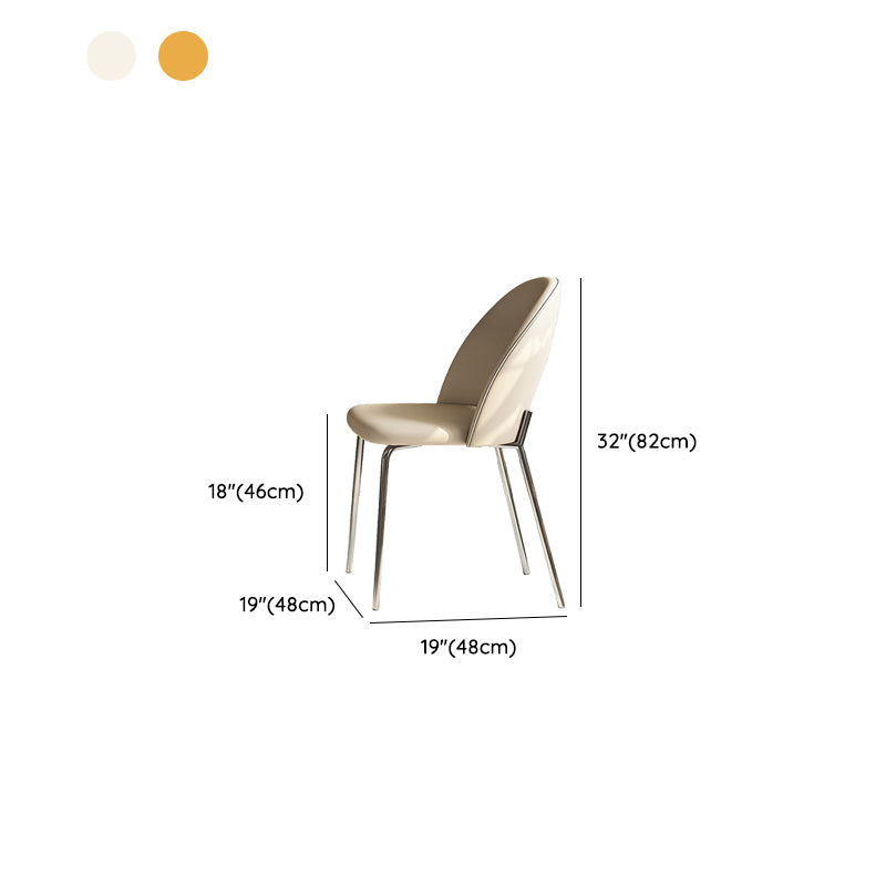 Modern Side Chair Open Back Metal Dining Room Chair for Kitchen