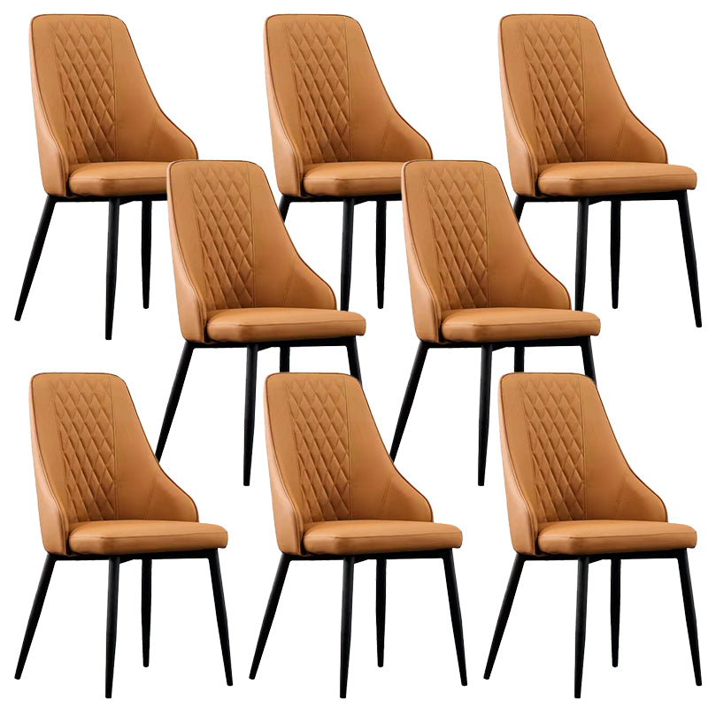 Modern Style Arm Chair Metal Solid Back Dining Arm Chair for Kitchen