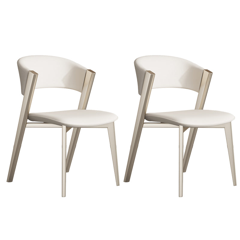 Modern Side Chair Metal Open Back Dining Room Chair for Brasserie