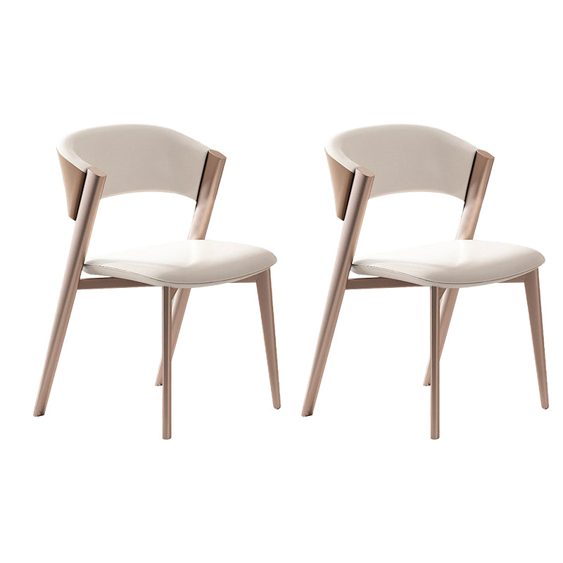 Modern Side Chair Metal Open Back Dining Room Chair for Brasserie