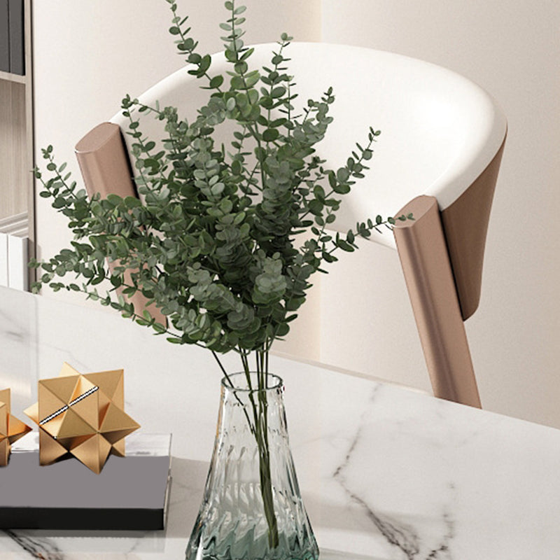 Modern Side Chair Metal Open Back Dining Room Chair for Brasserie