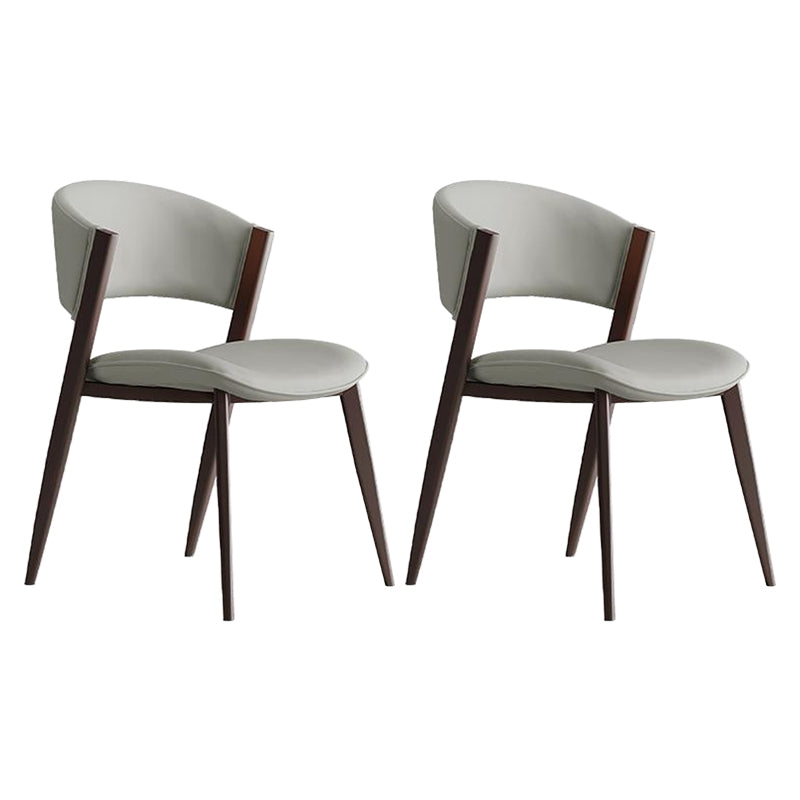Modern Side Chair Metal Open Back Dining Room Chair for Brasserie