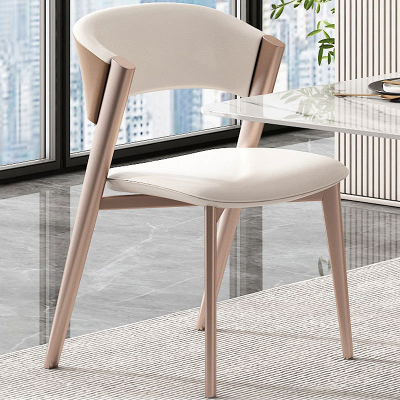 Modern Side Chair Metal Open Back Dining Room Chair for Brasserie