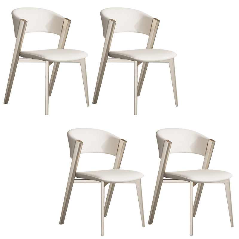 Modern Side Chair Metal Open Back Dining Room Chair for Brasserie