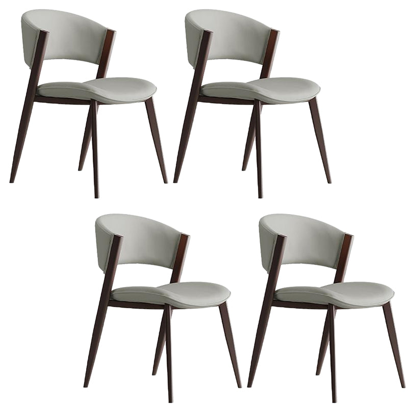 Modern Side Chair Metal Open Back Dining Room Chair for Brasserie