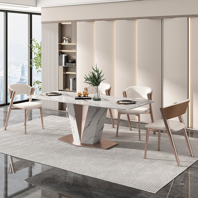 Modern Side Chair Metal Open Back Dining Room Chair for Brasserie