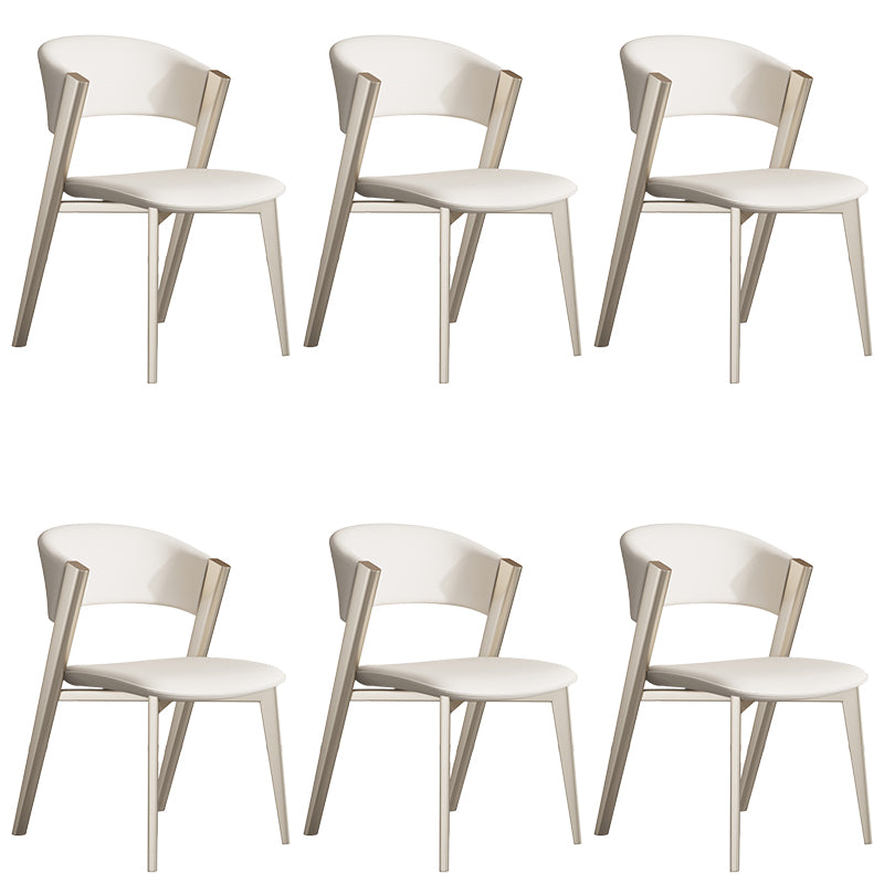 Modern Side Chair Metal Open Back Dining Room Chair for Brasserie
