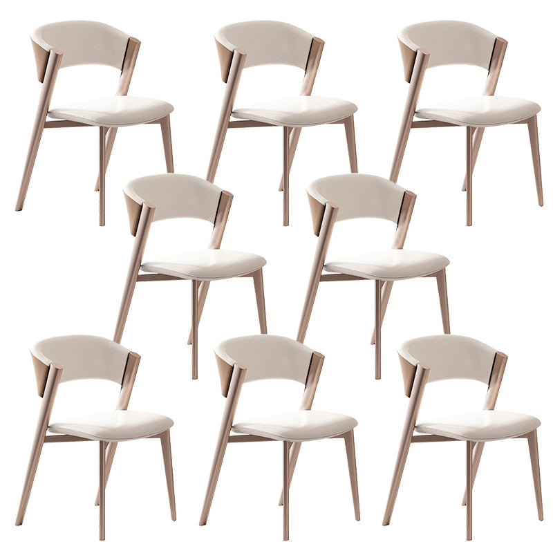 Modern Side Chair Metal Open Back Dining Room Chair for Brasserie