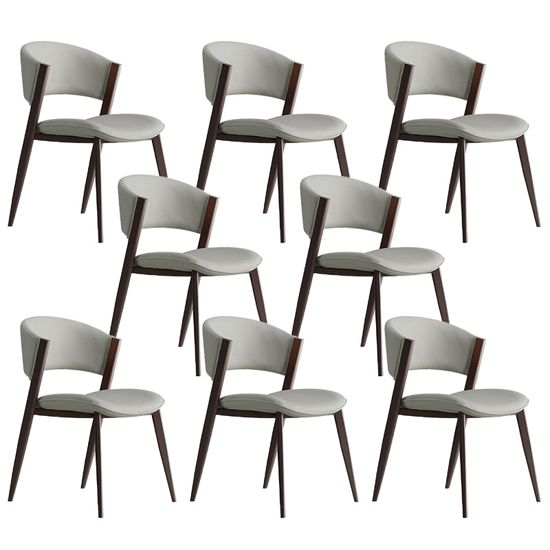 Modern Side Chair Metal Open Back Dining Room Chair for Brasserie