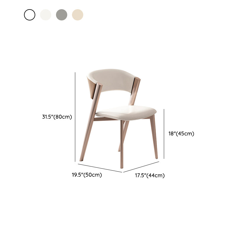Modern Side Chair Metal Open Back Dining Room Chair for Brasserie