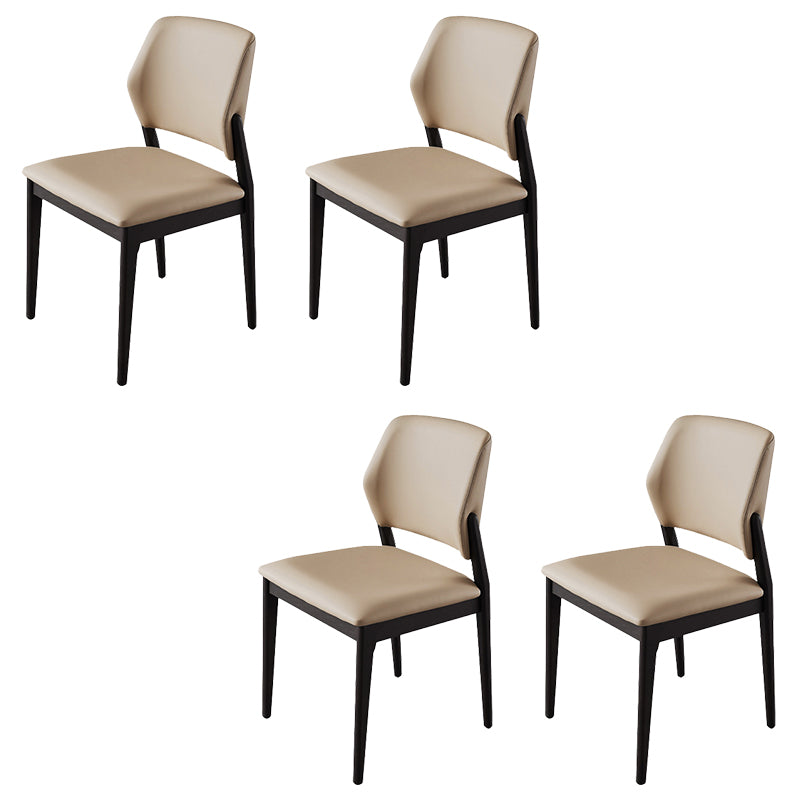 Contemporary Style Side Chair Wood Open Back Dining Room Chair for Brasserie
