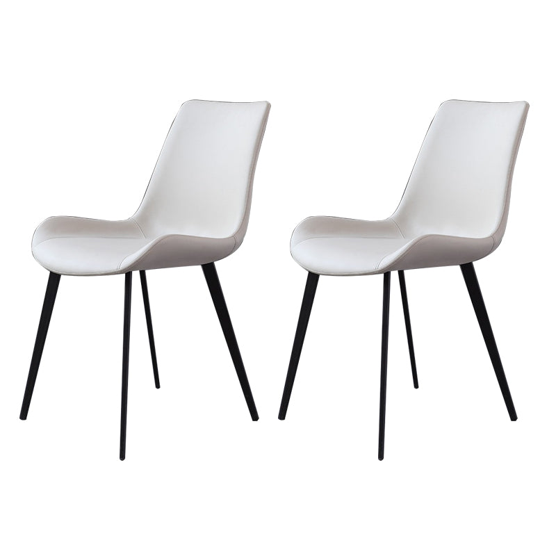 Contemporary Side Chair Metal Solid Back Dining Room Chair for Brasserie