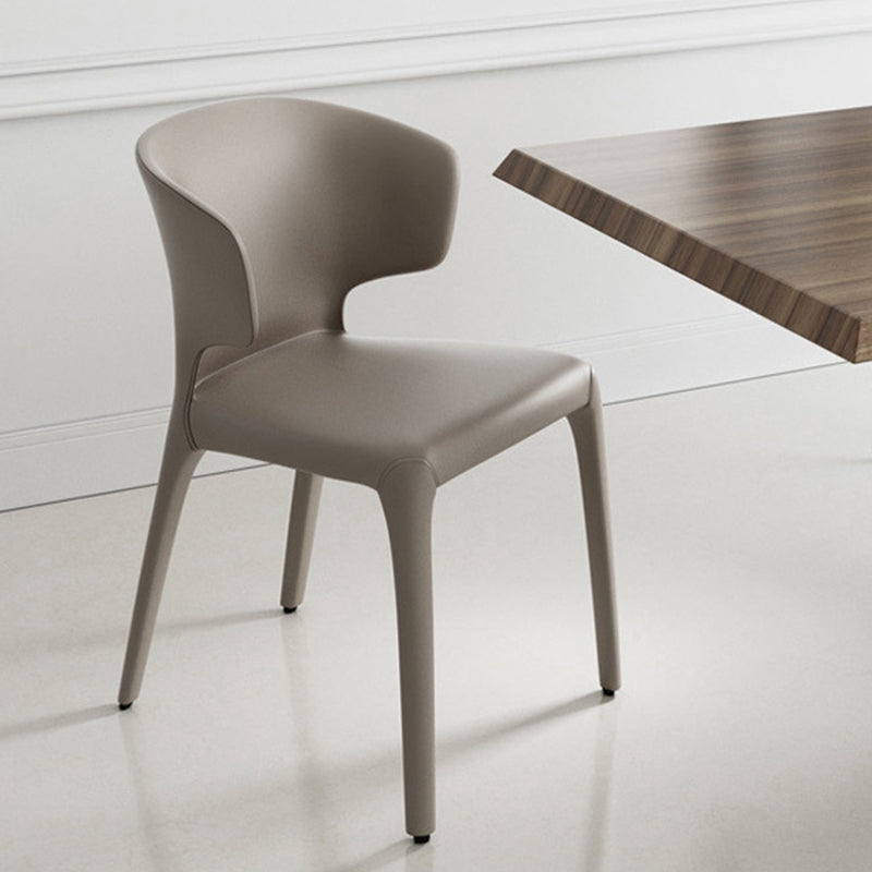 Modern Faux Leather Dining Chairs Wingback Parsons Dining Chair