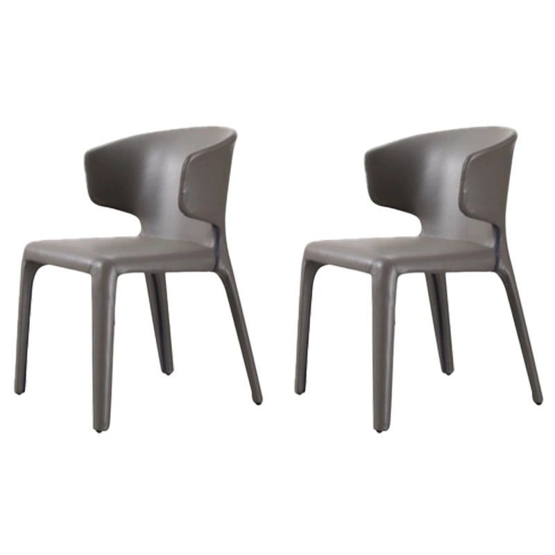 Modern Faux Leather Dining Chairs Wingback Parsons Dining Chair