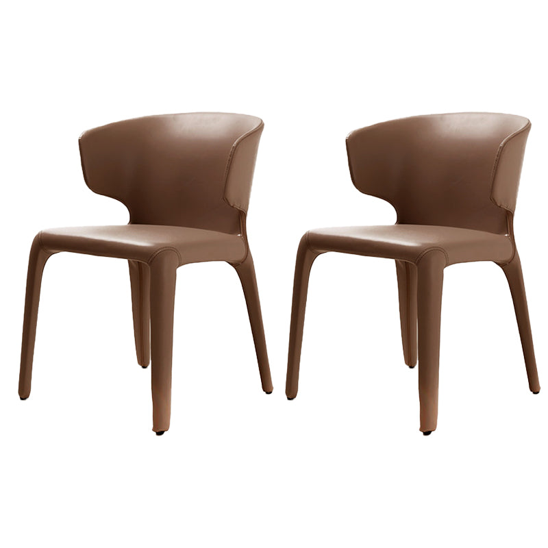 Modern Faux Leather Dining Chairs Wingback Parsons Dining Chair
