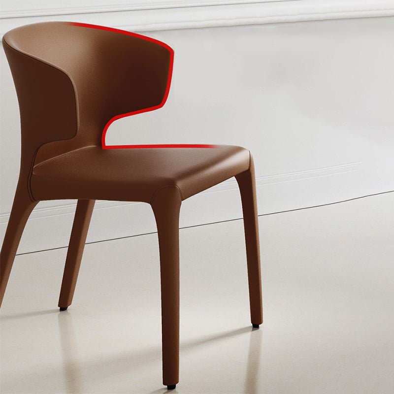 Modern Faux Leather Dining Chairs Wingback Parsons Dining Chair