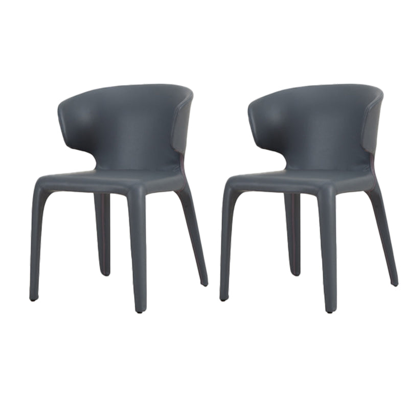 Modern Faux Leather Dining Chairs Wingback Parsons Dining Chair