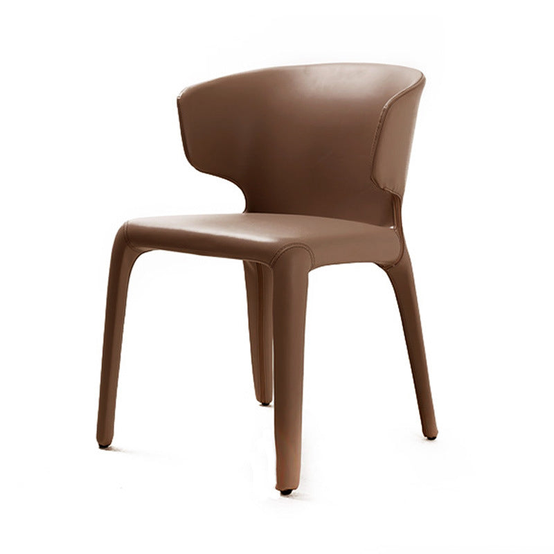 Modern Faux Leather Dining Chairs Wingback Parsons Dining Chair