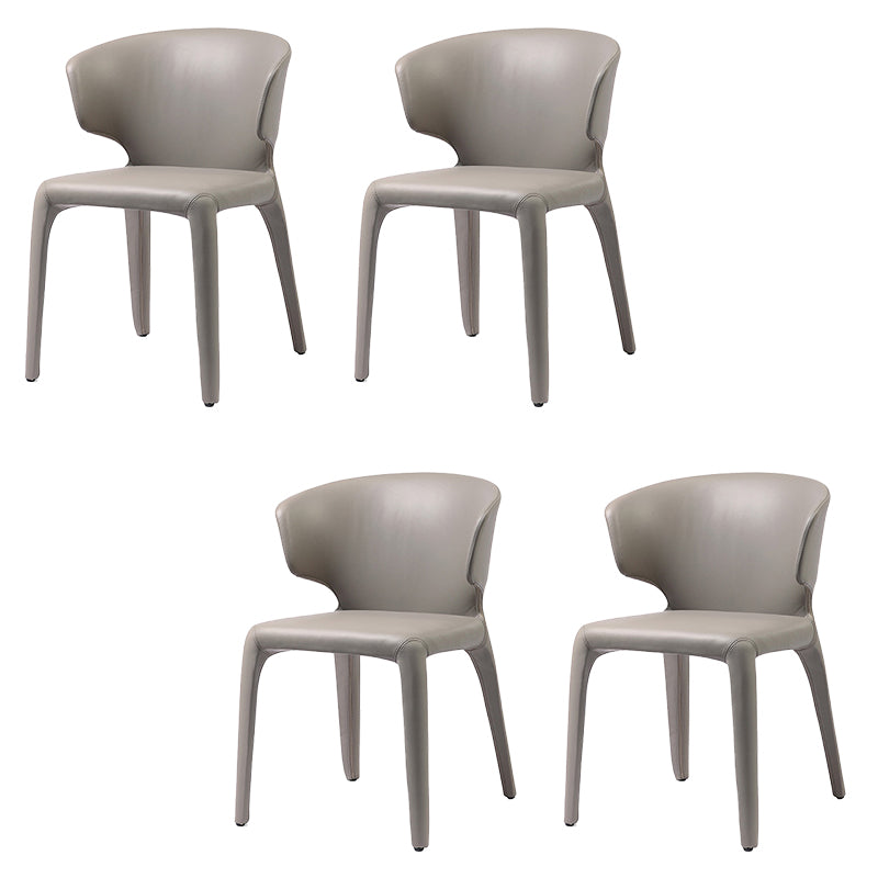 Modern Faux Leather Dining Chairs Wingback Parsons Dining Chair