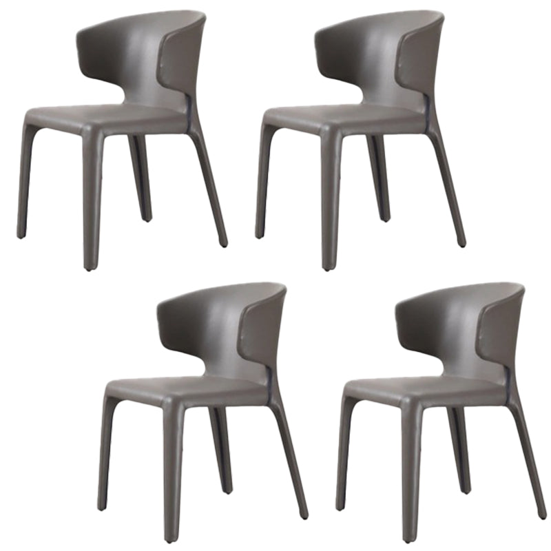 Modern Faux Leather Dining Chairs Wingback Parsons Dining Chair