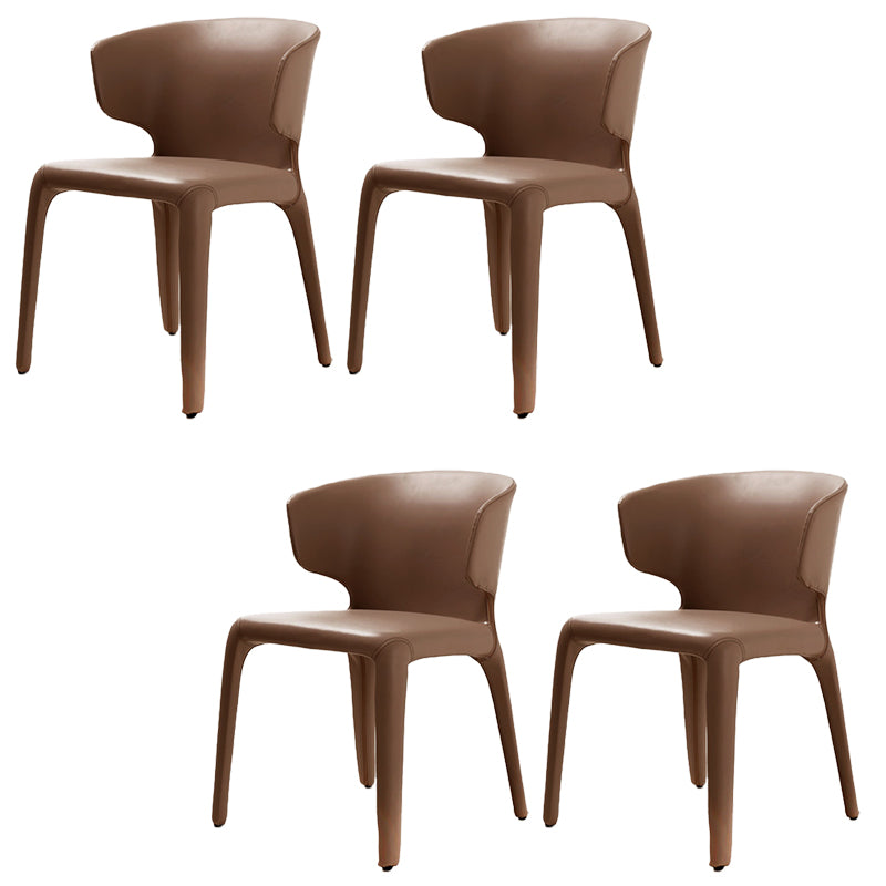 Modern Faux Leather Dining Chairs Wingback Parsons Dining Chair