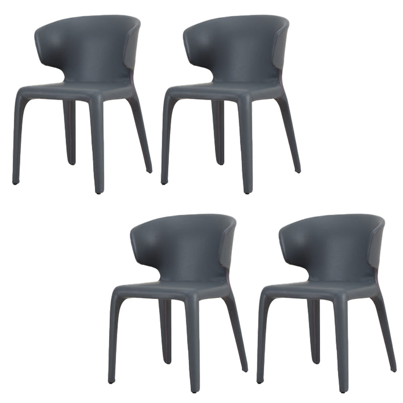 Modern Faux Leather Dining Chairs Wingback Parsons Dining Chair