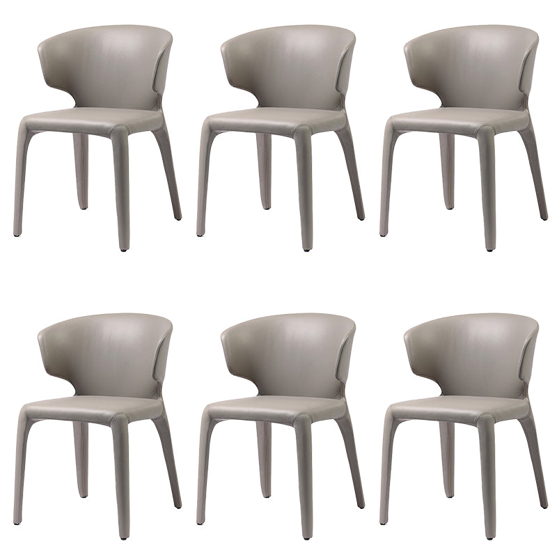 Modern Faux Leather Dining Chairs Wingback Parsons Dining Chair