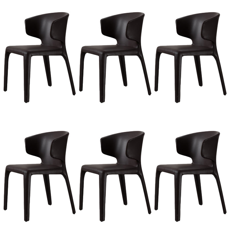 Modern Faux Leather Dining Chairs Wingback Parsons Dining Chair