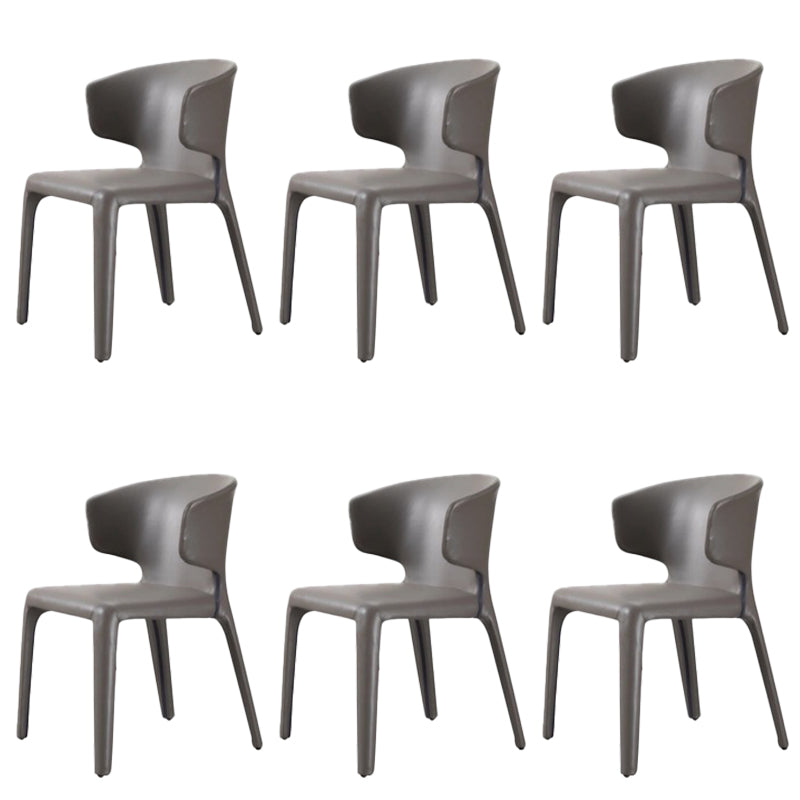 Modern Faux Leather Dining Chairs Wingback Parsons Dining Chair