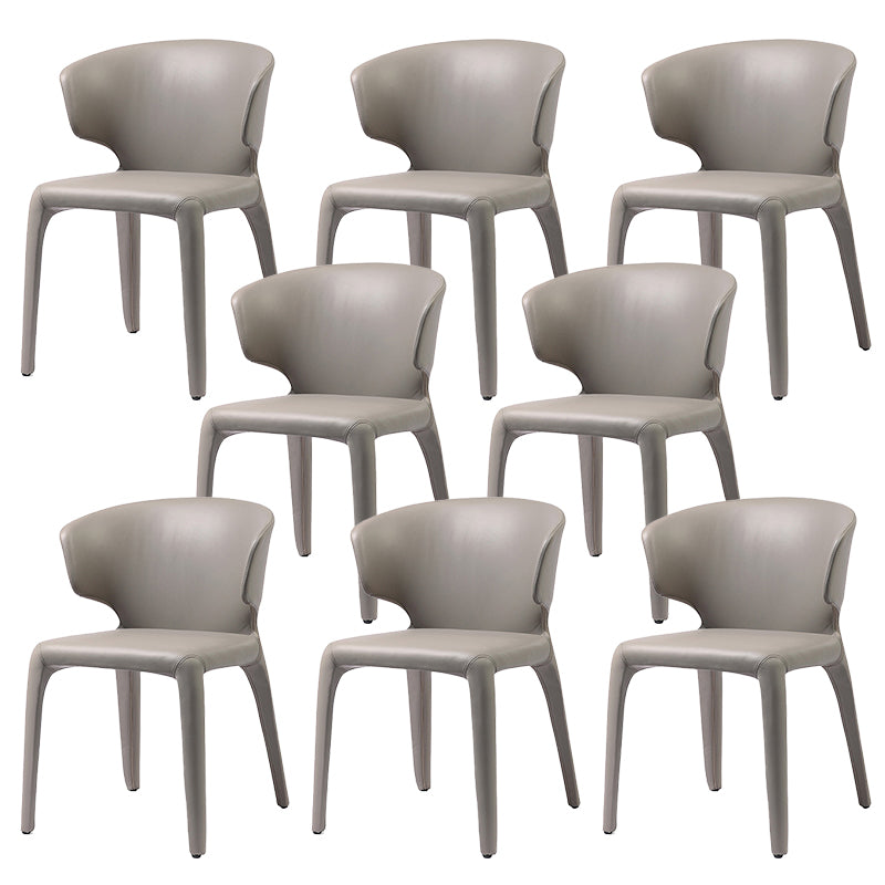 Modern Faux Leather Dining Chairs Wingback Parsons Dining Chair
