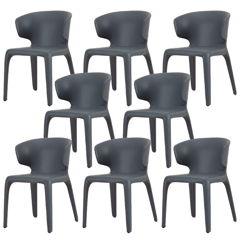 Modern Faux Leather Dining Chairs Wingback Parsons Dining Chair