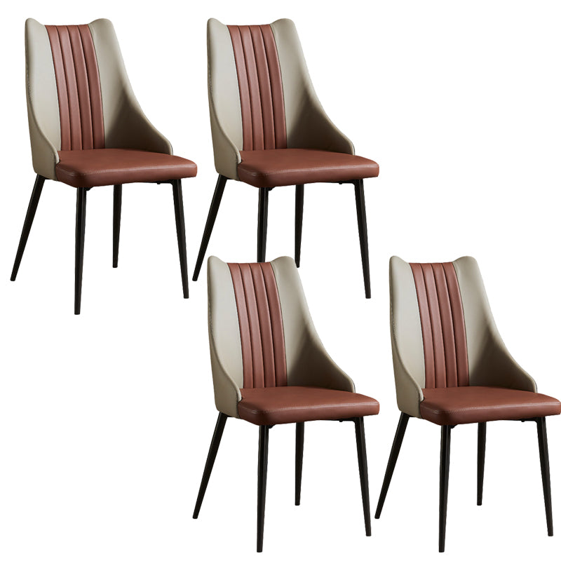 Dining Room Upholstered Chair Home Faux Leather Parsons Dining Chair