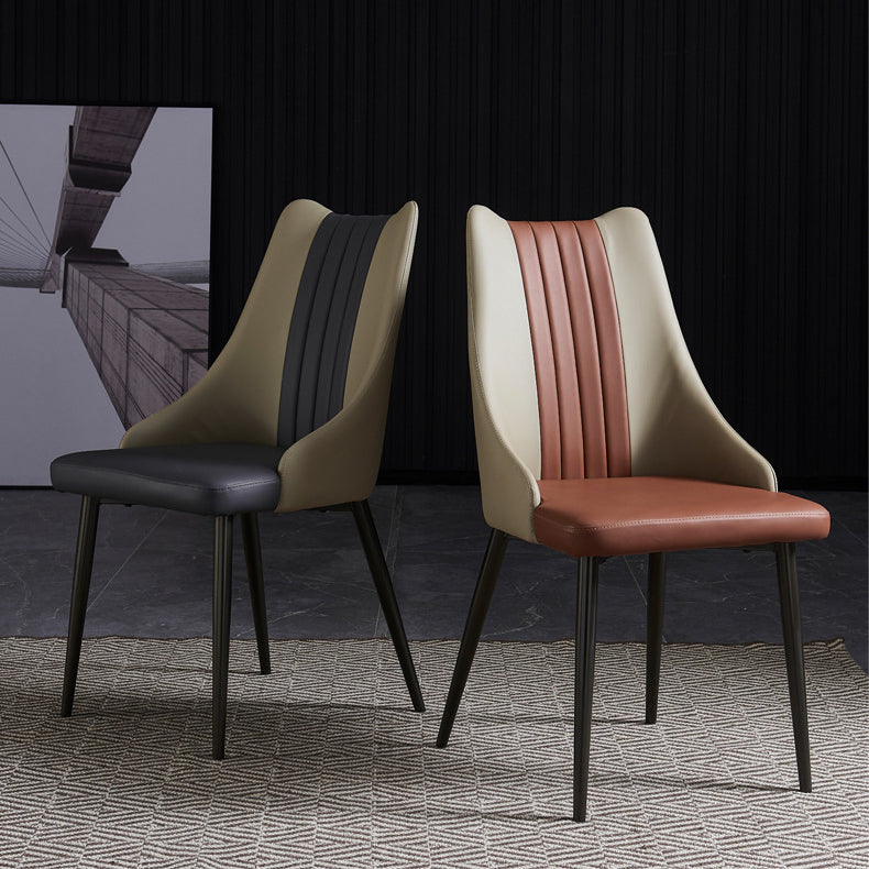 Dining Room Upholstered Chair Home Faux Leather Parsons Dining Chair